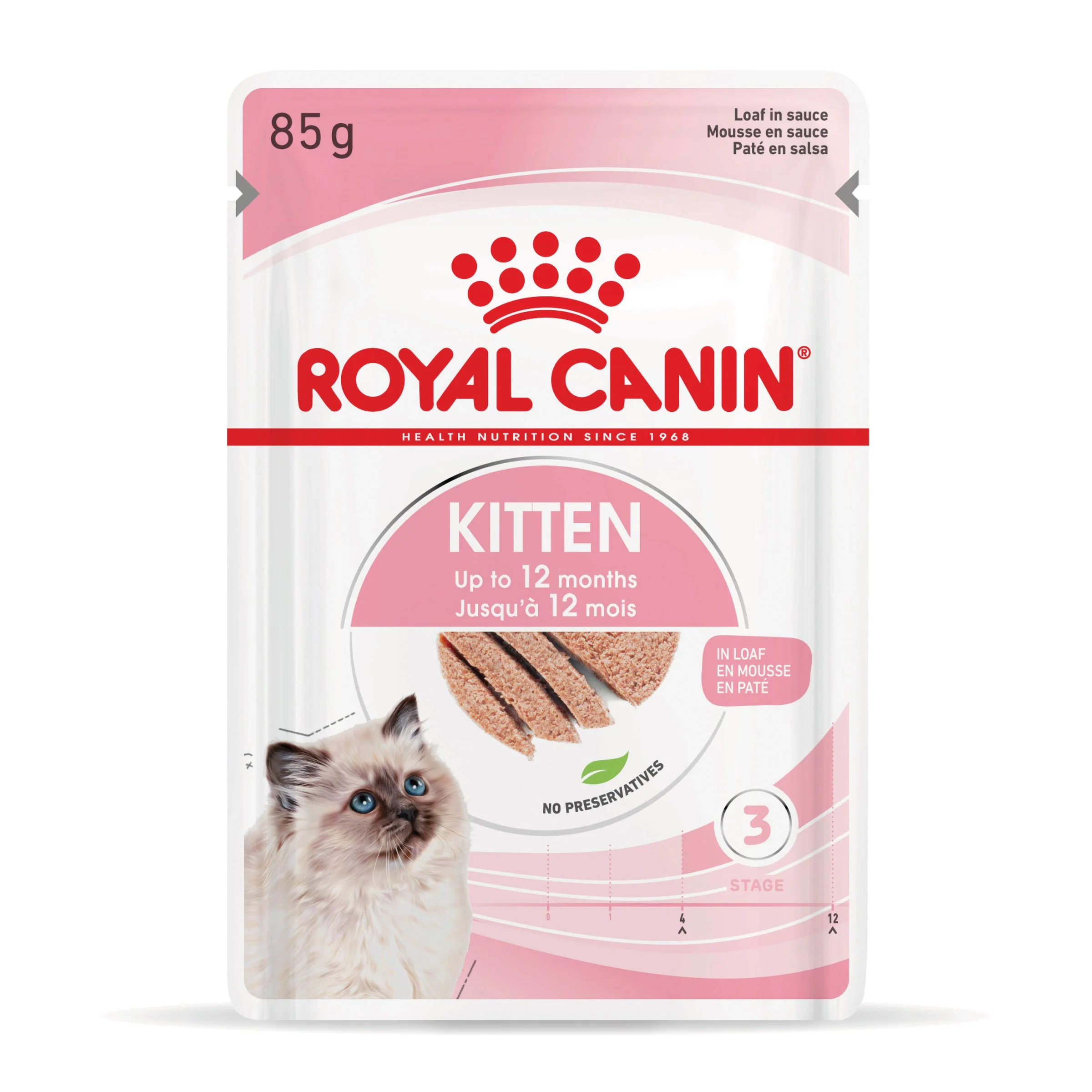 Royal Canin Kitten Loaf Wet Cat Food 85g x 12 Pouches